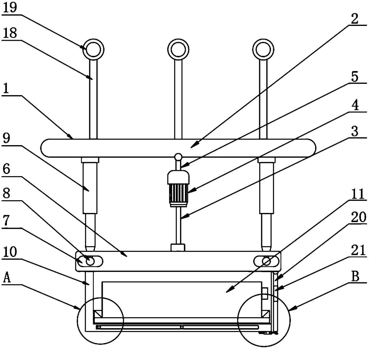 Projector for matrix system and adjusting method