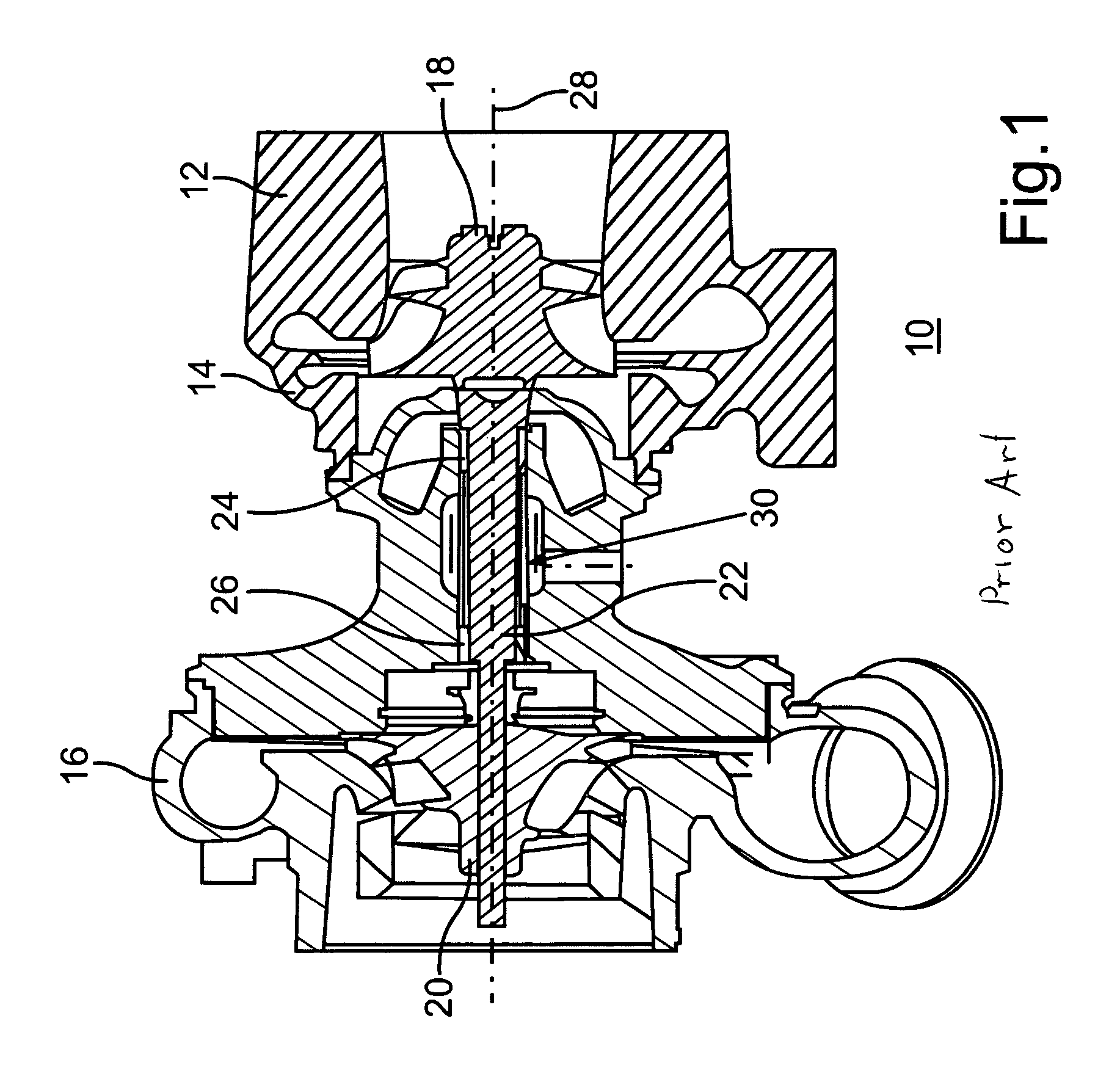 Sleeve element for axially fixing a bearing and exhaust gas turbocharger