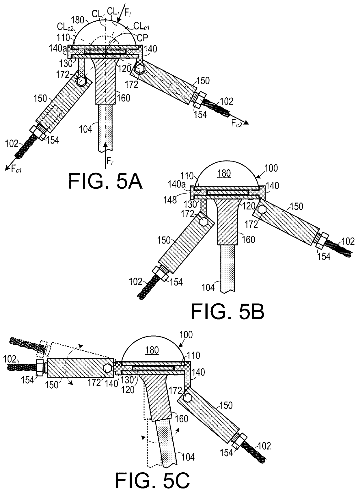 Articulated joint mechanism for cable-based and tensegrity structures