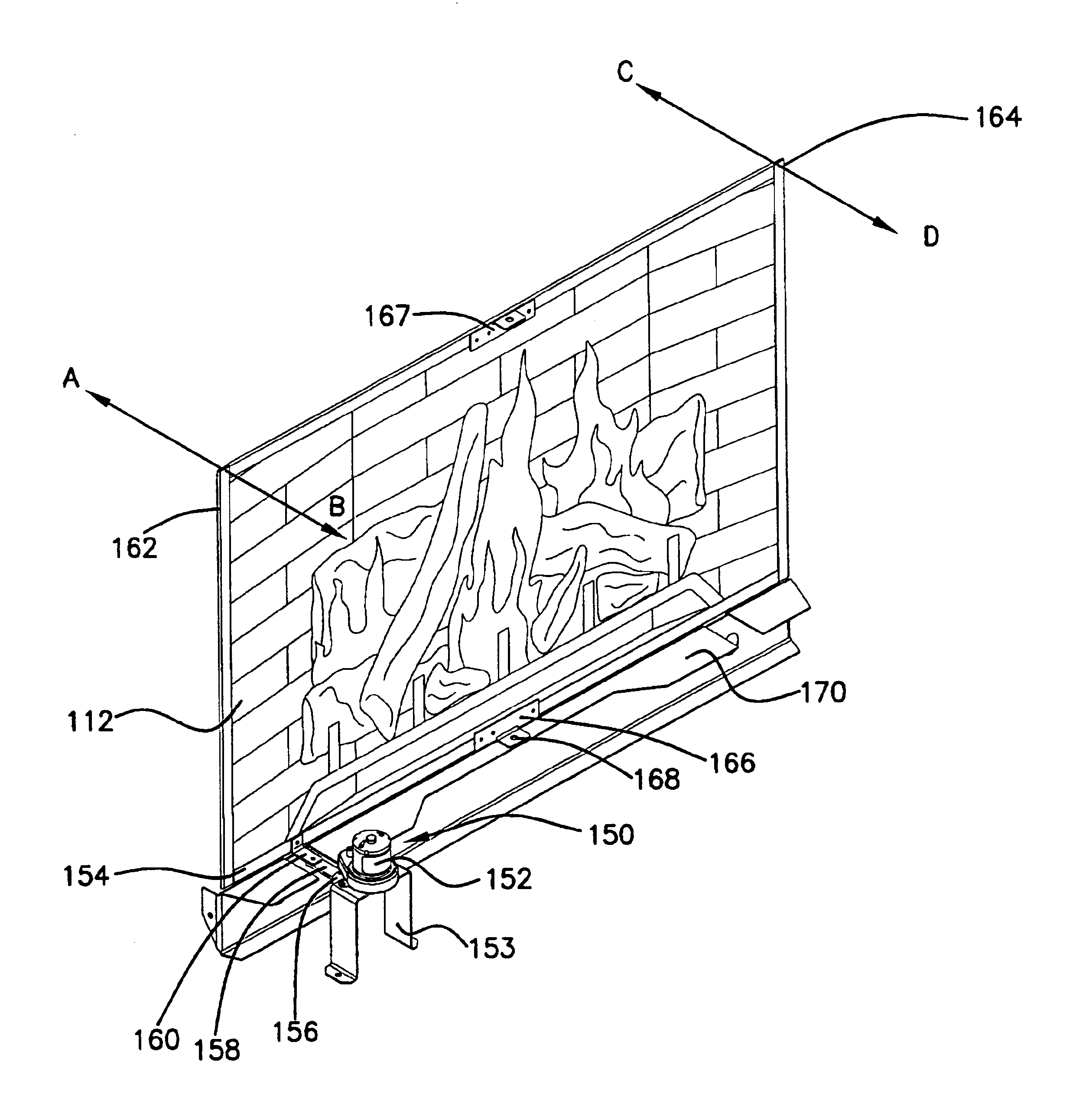 Lenticular fireplace