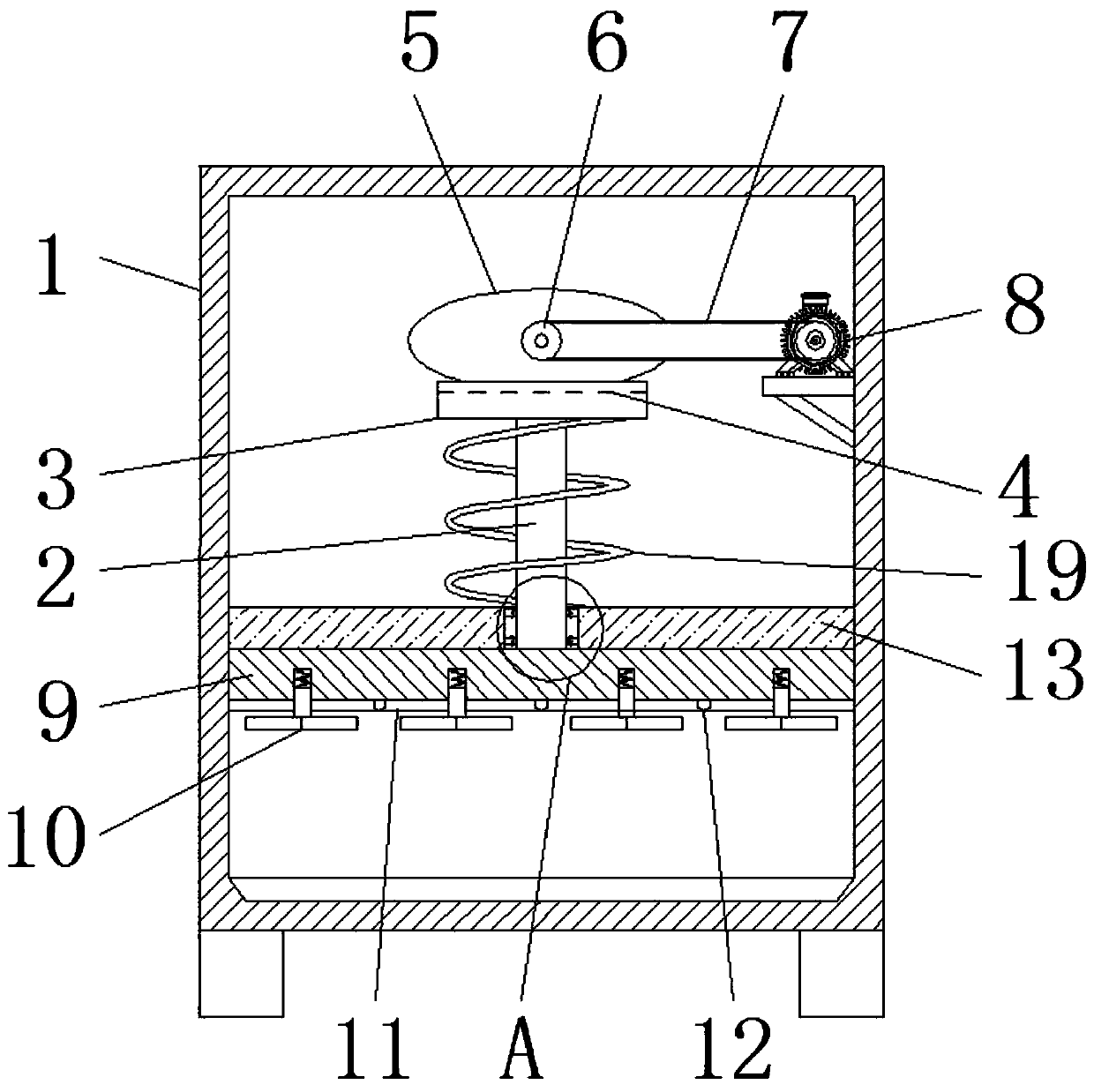 Mashing device for producing and processing traditional Chinese medicinal materials