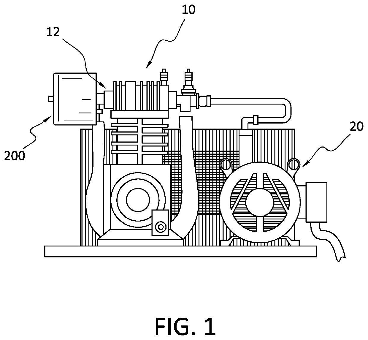 Noise reducing silencer with spiral chambers for a compressor