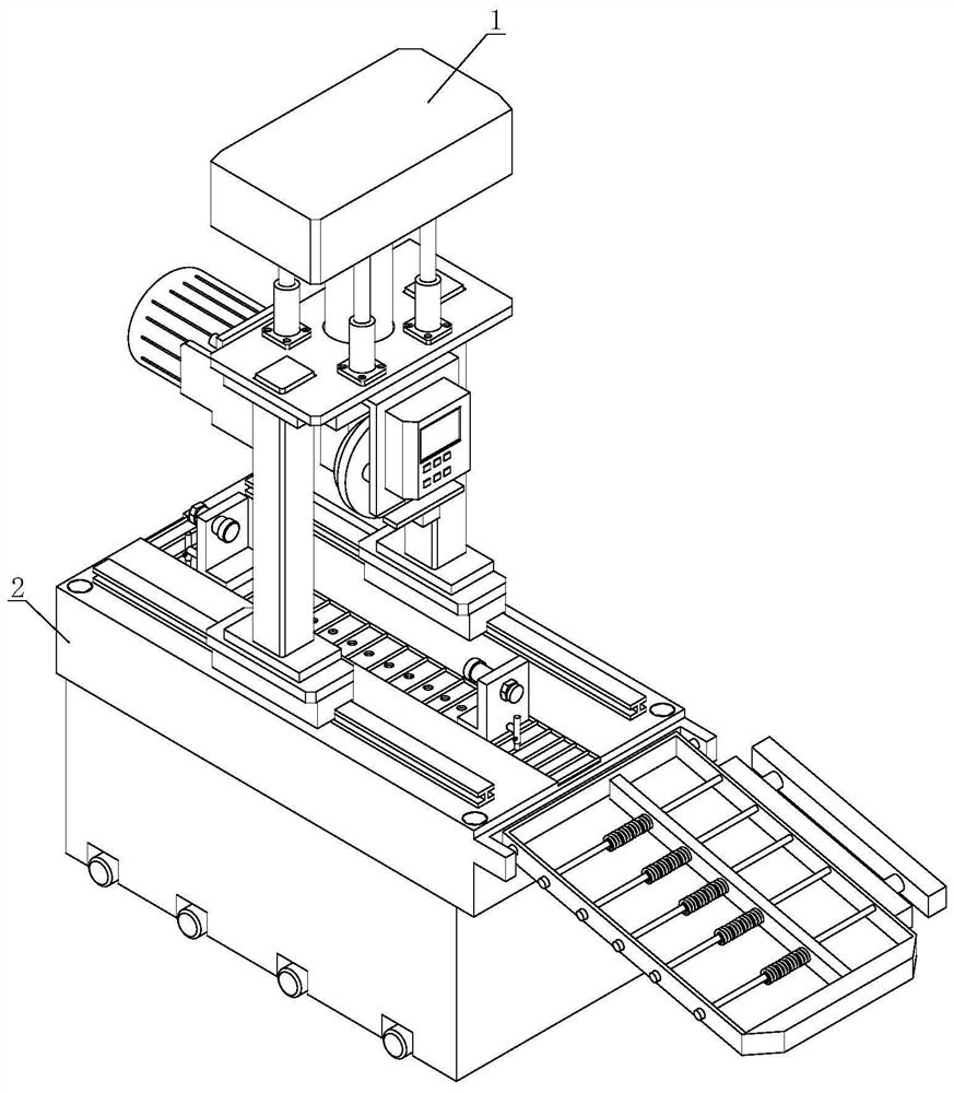 Rebound type blanking machine tool for blackening and grinding of stainless steel plate surface