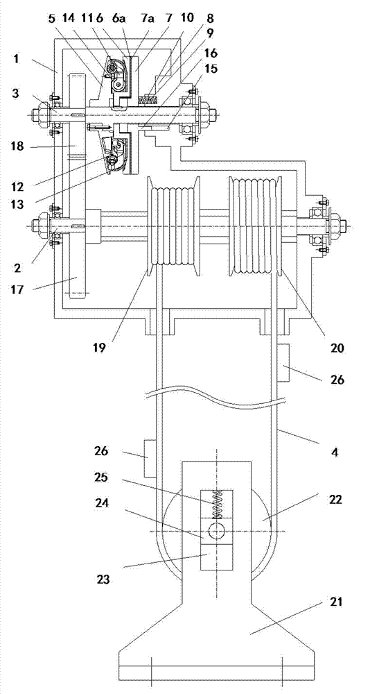 Fixed self-adaptive elastic force firefighting escape slow-descending system