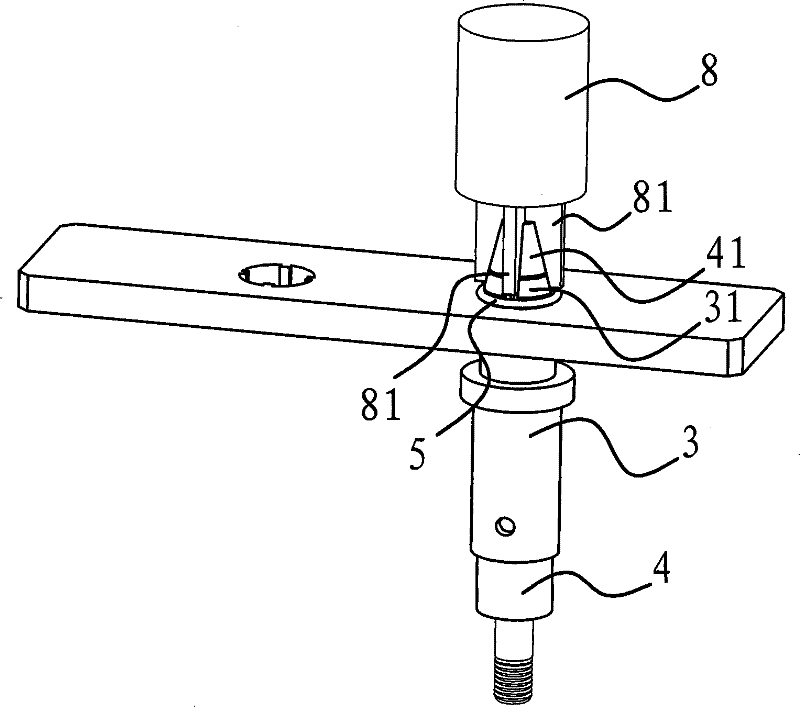 Support ring of needle-stand sealing ring assembling device of safe self-destruction injection syringe