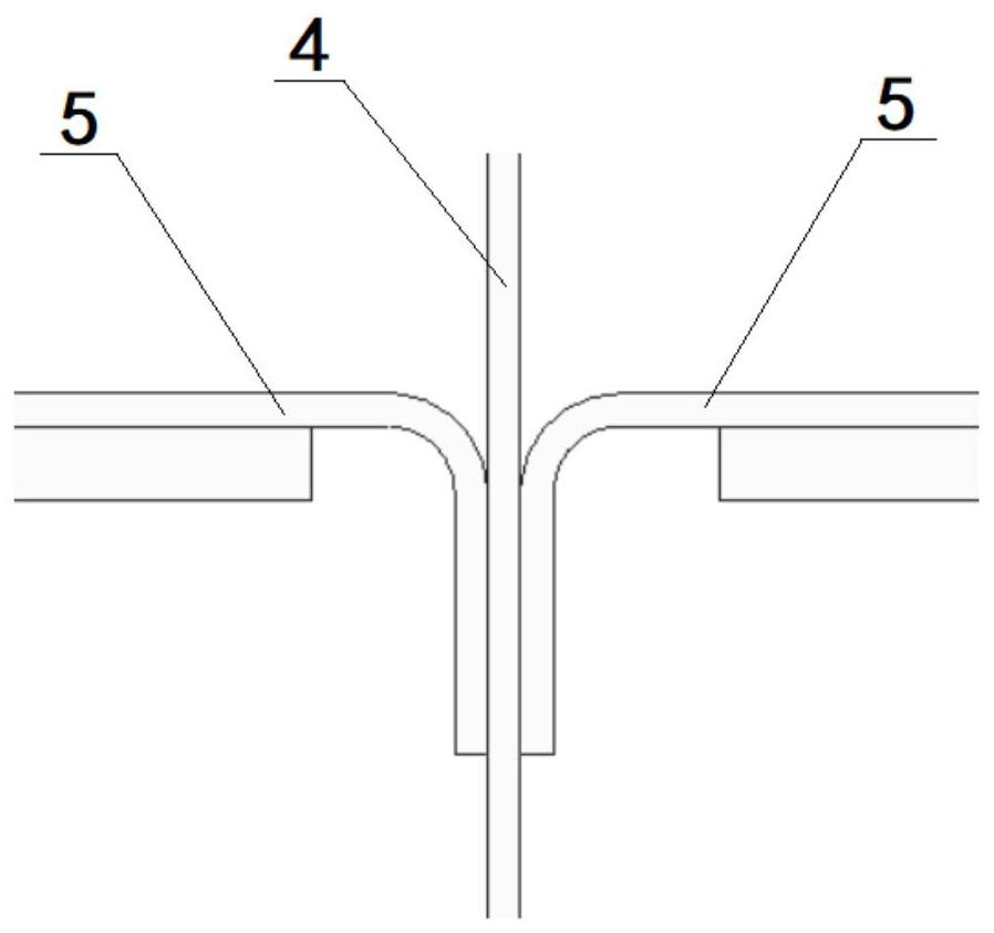 Reinforcing rib structure for preventing channel cooling flat pipe from deforming, and flat pipe reinforcing method