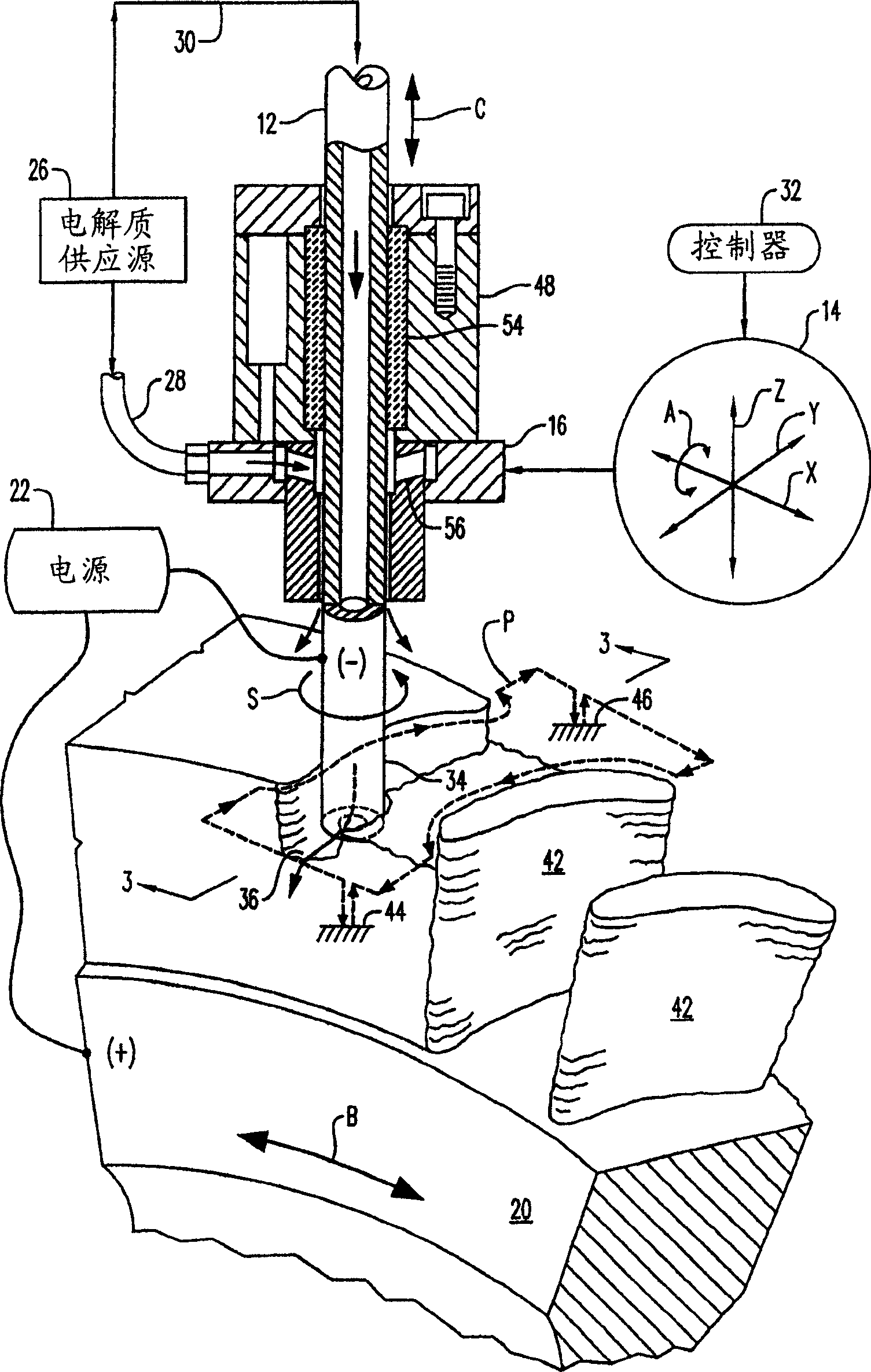 Distributed arc electroerosion