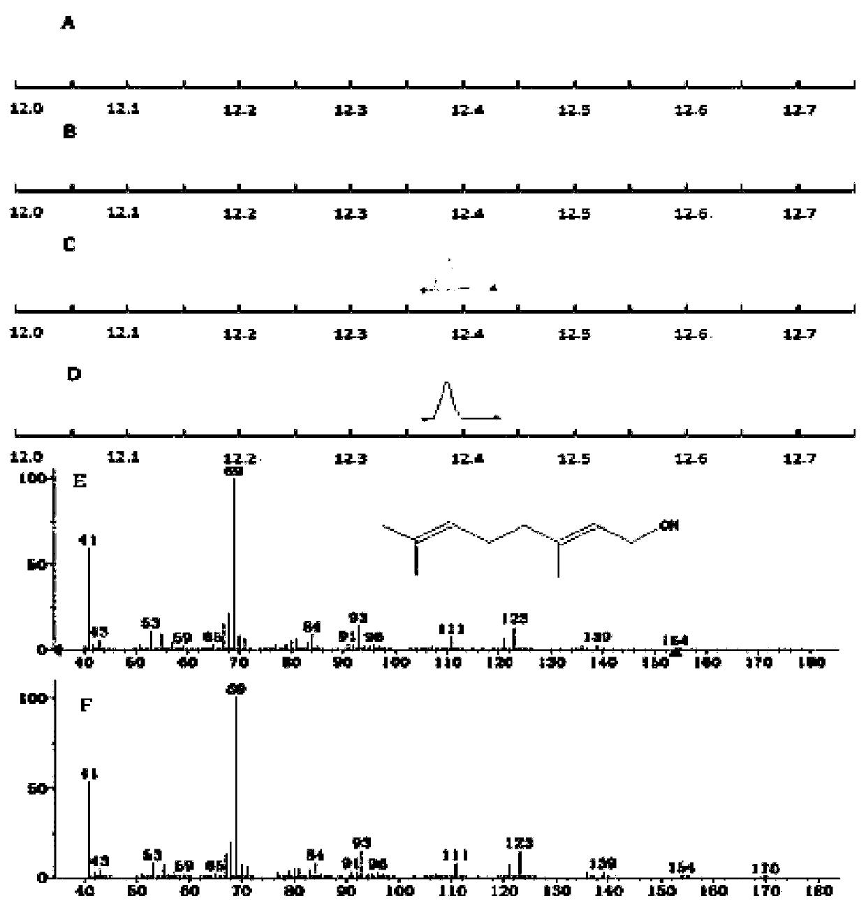 Corynebacterium glutamate for synthesizing geraniol and construction method and application of corynebacterium glutamate