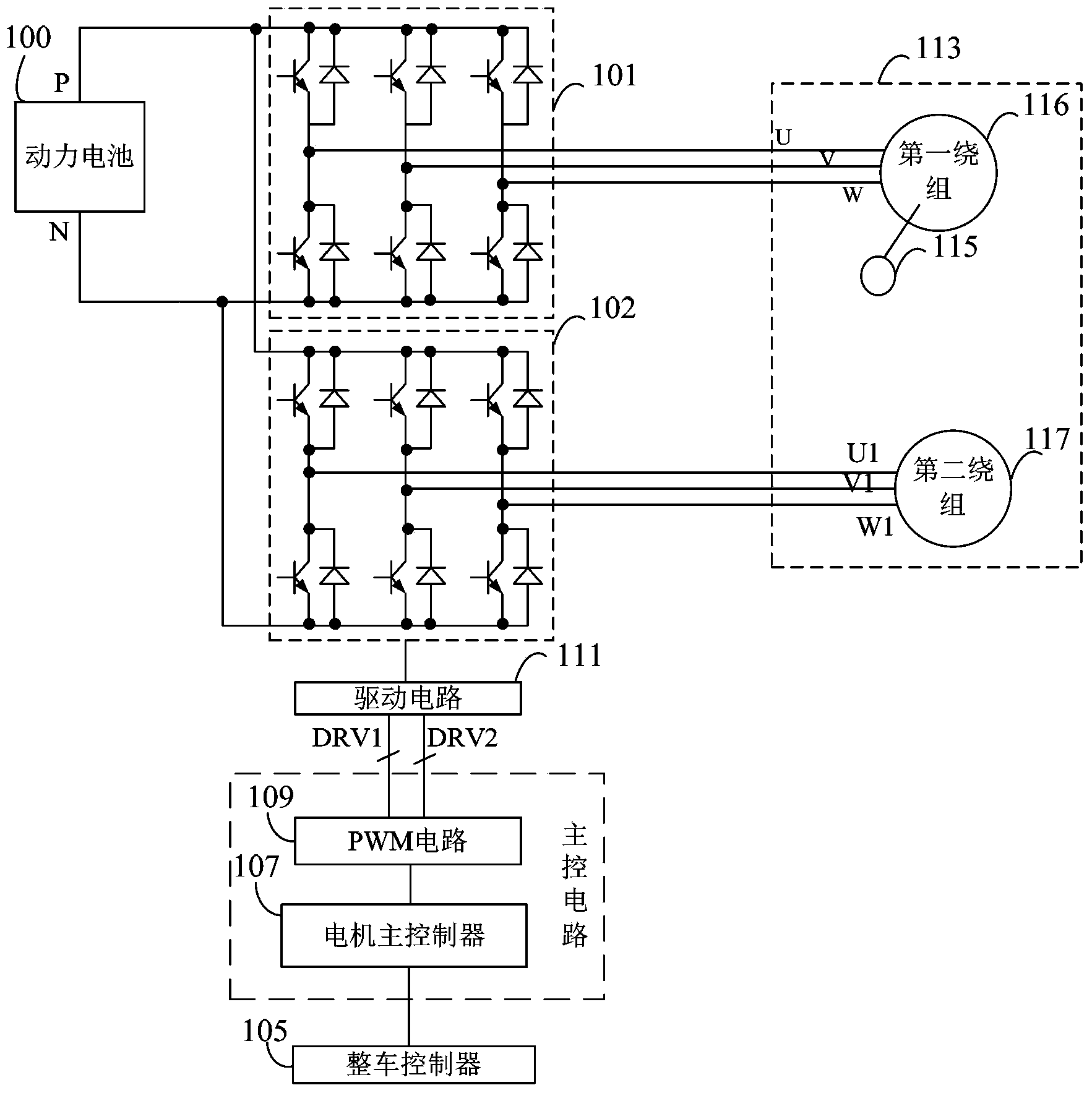 Motor vehicle driving system