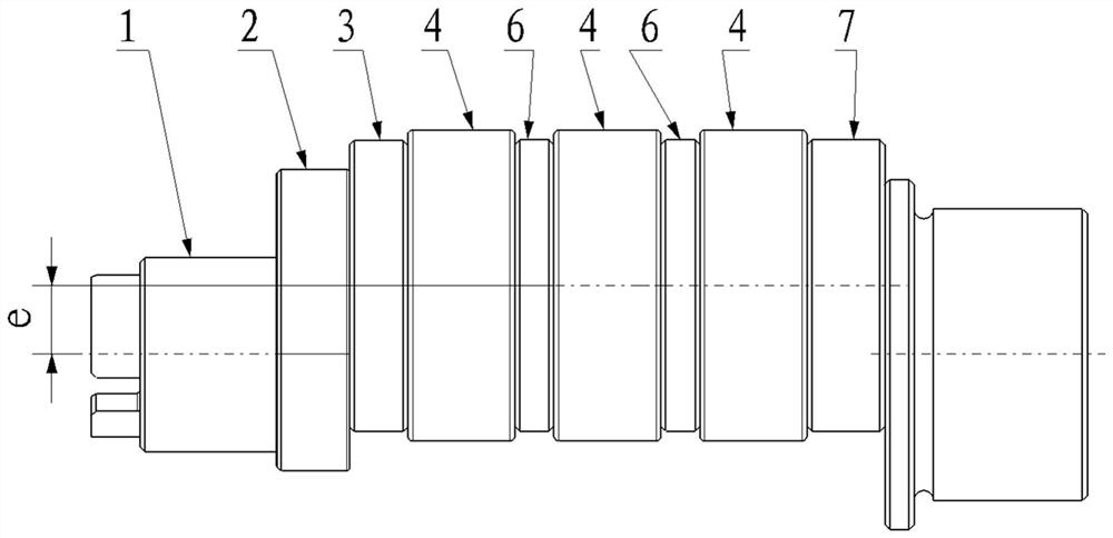 Large-torque hydraulic motor crankshaft