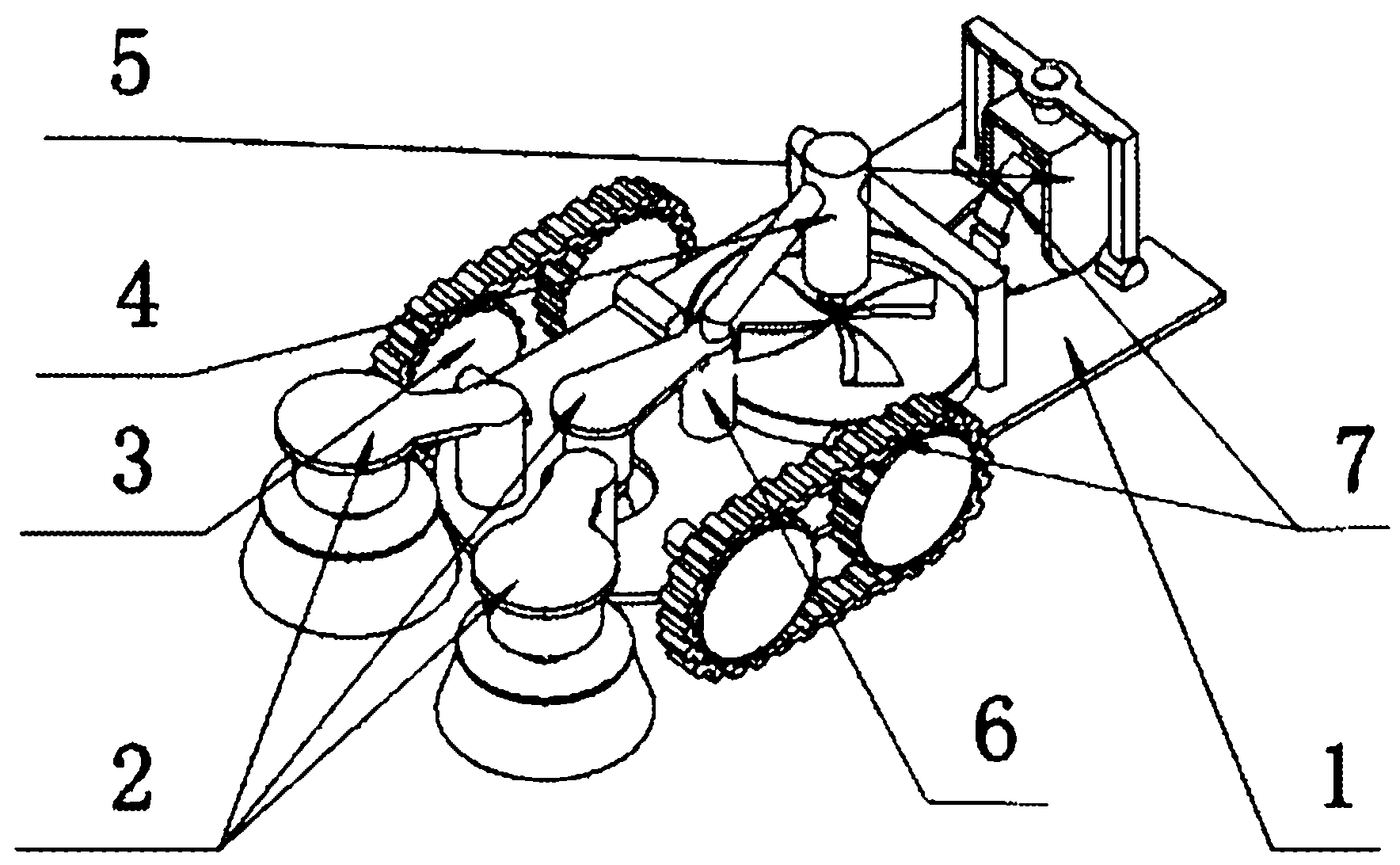 Robot for cleaning composite adsorption ship body