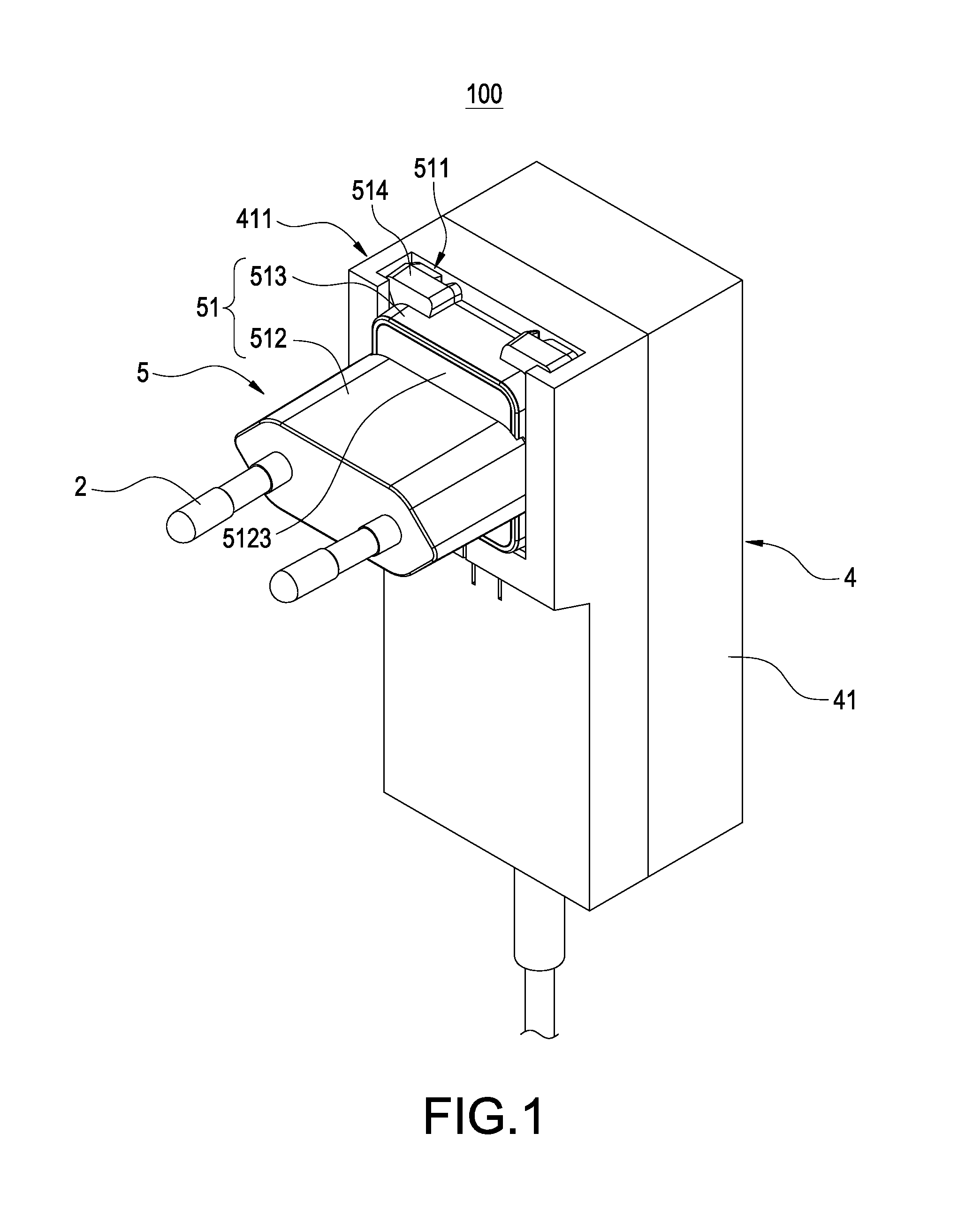 Power device and plug structure thereof