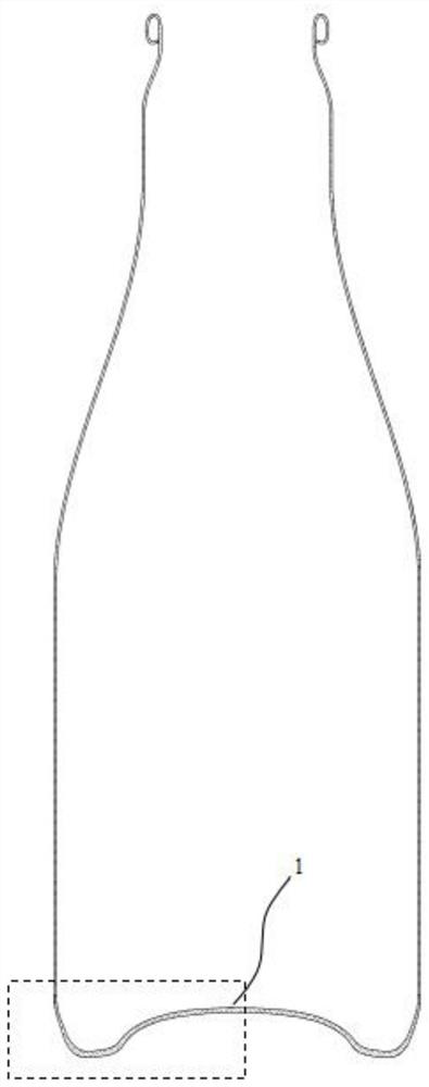 Bottom structure of extrusion forming metal bottle and optimization method