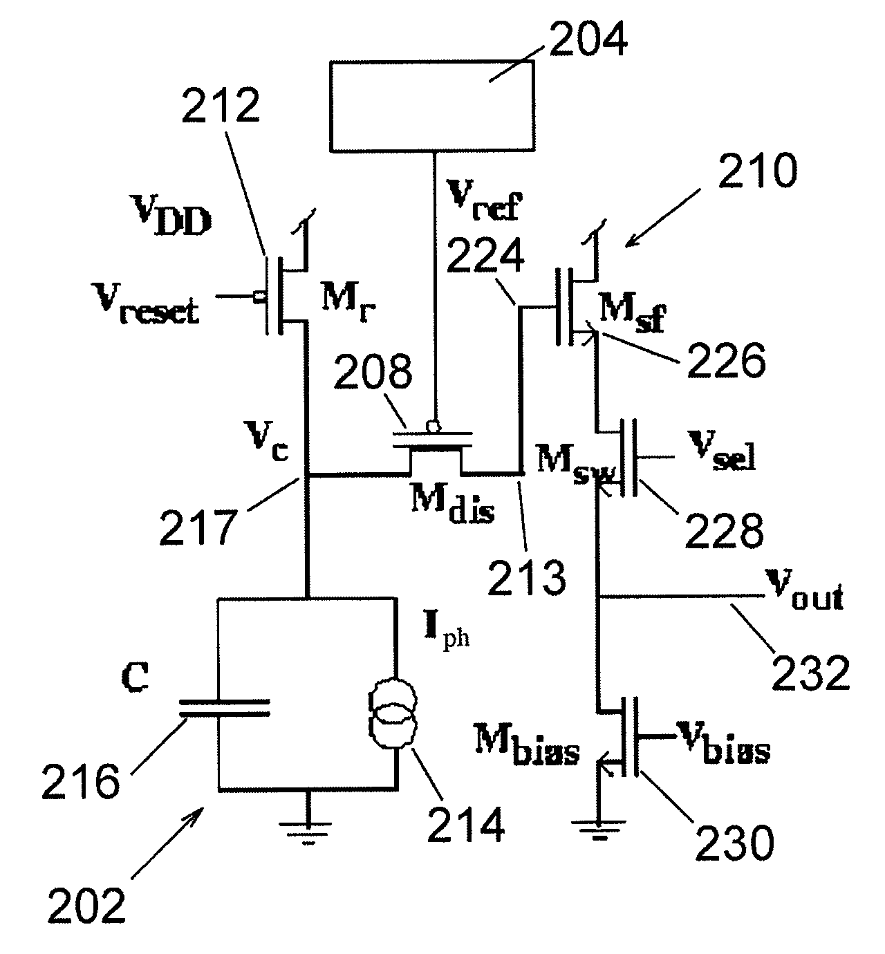 Logarithmic image sensor with improved dynamic range