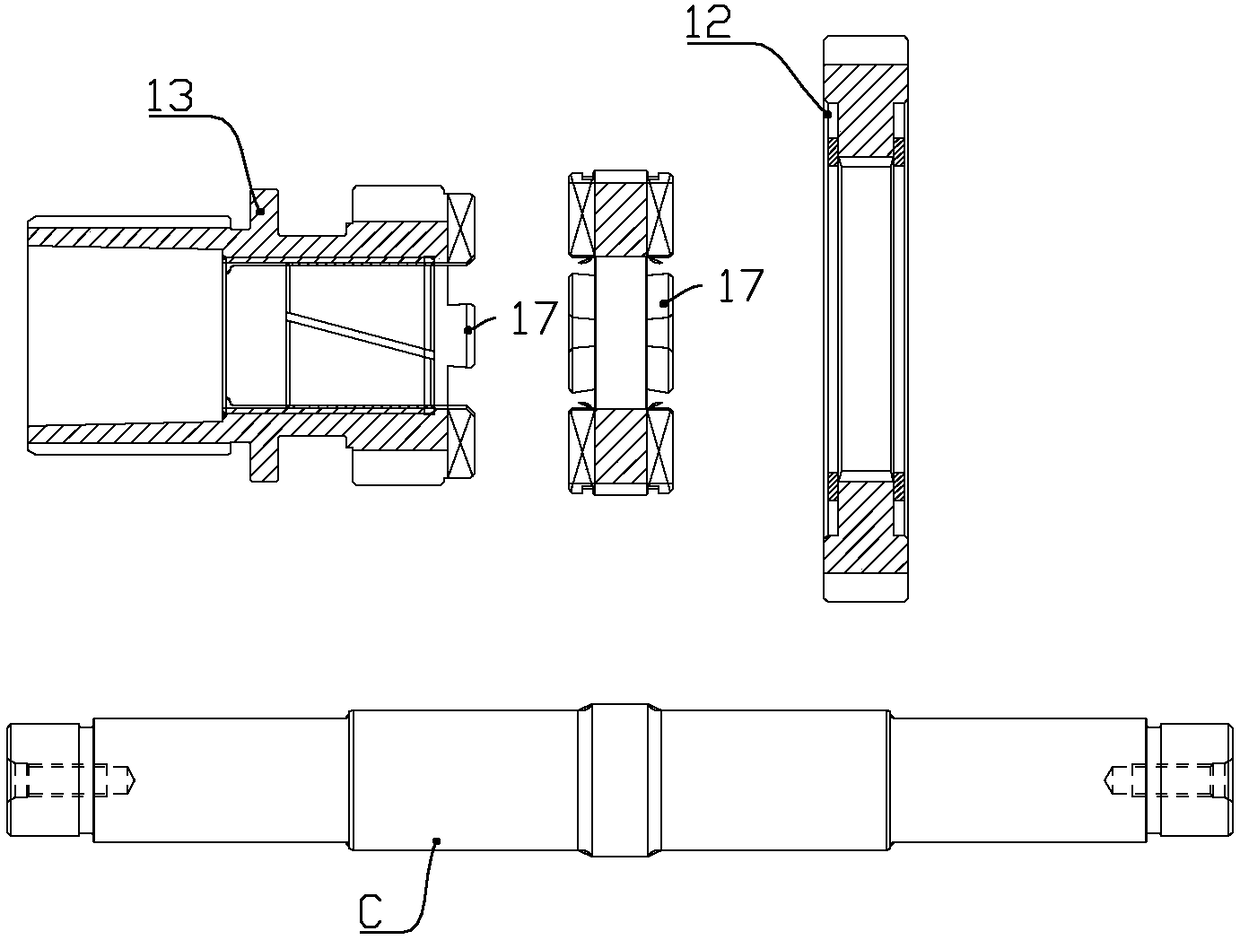 Rice harvester driving axle