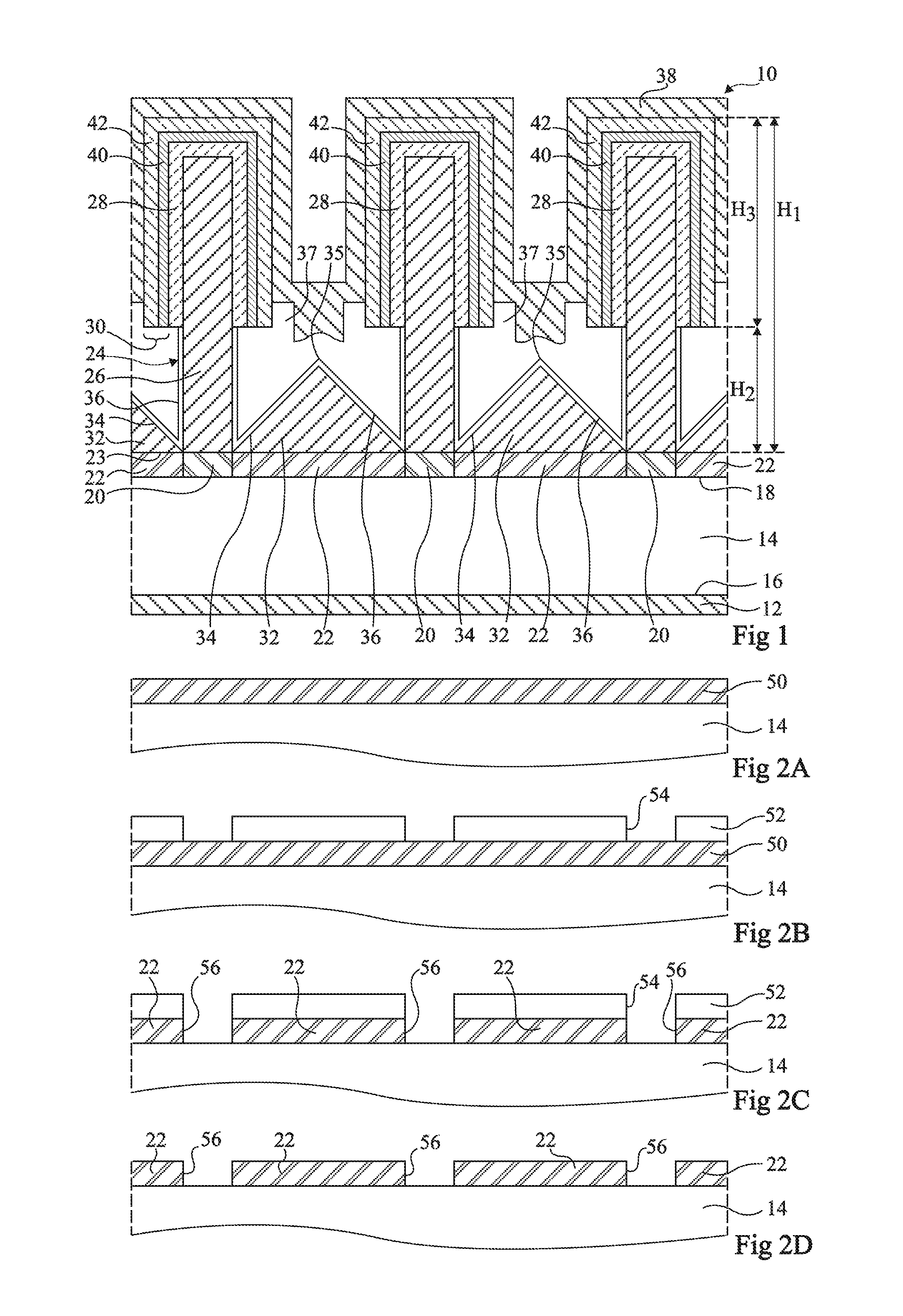 Optoelectric device with semiconductor microwires or nanowires and method for manufacturing the same