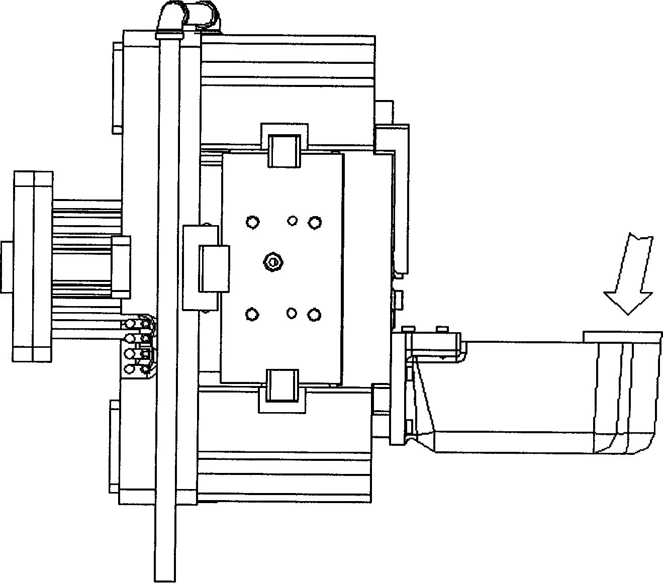 Metal section mould with controllable cross section and gravity slantingly-rotated foundry technique of aluminum alloy cylinder cover of metal section mould