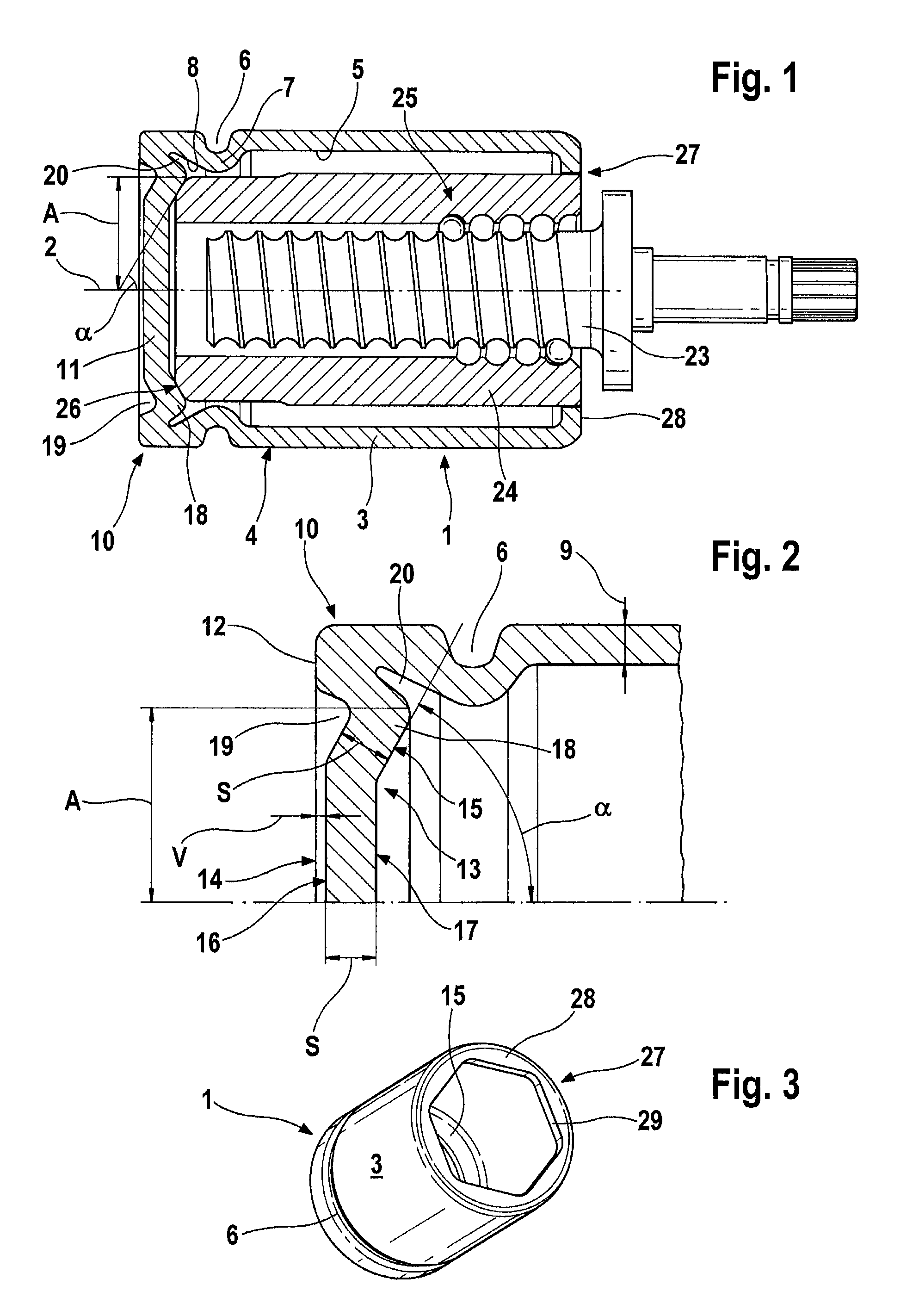 Multi-part piston construction for a brake caliper of a disk brake