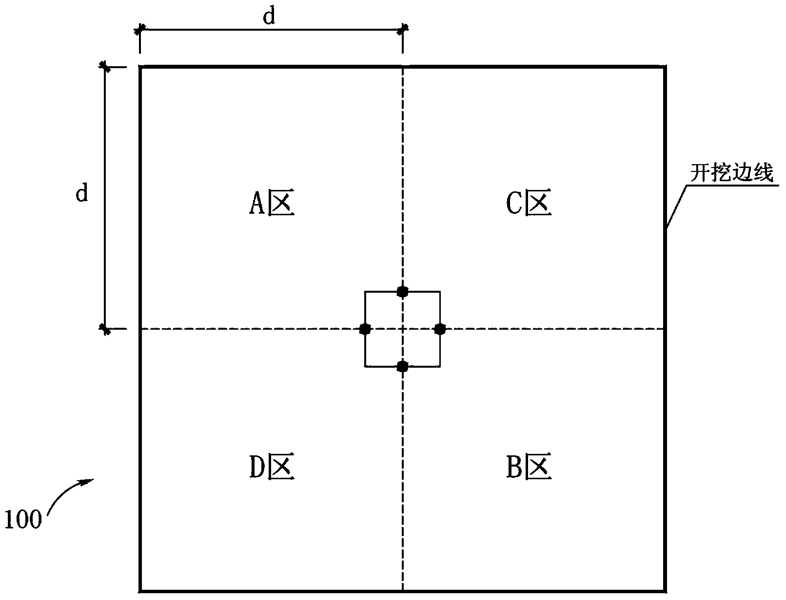 Construction method for large-area pit support structure in deep-sludge type soft soil area