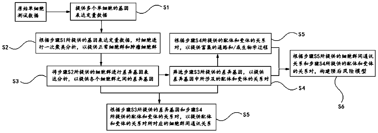 Receptor-ligand system analysis method influencing intercellular communication