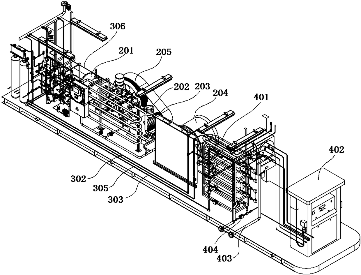 Hydrogeneration system of hydrogen compressor skid-mounted hydrogeneration equipment and hydrogeneration method thereof