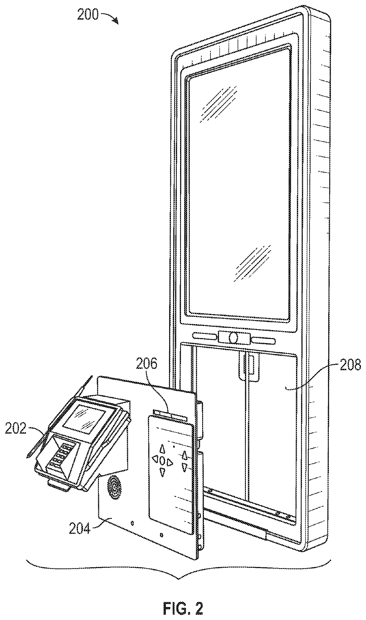 Interactive kiosk having self-aligning printer paper dispensing chute