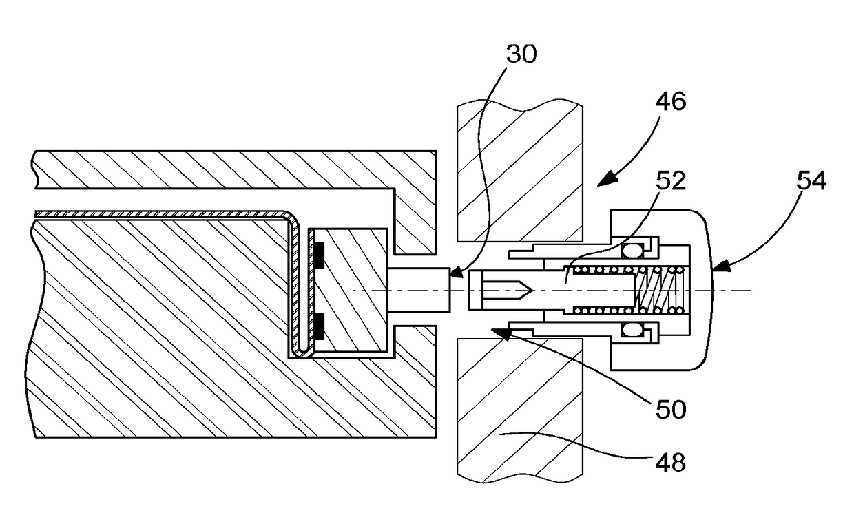 Push-button arrangement for an electronic or electromechanical wristwatch