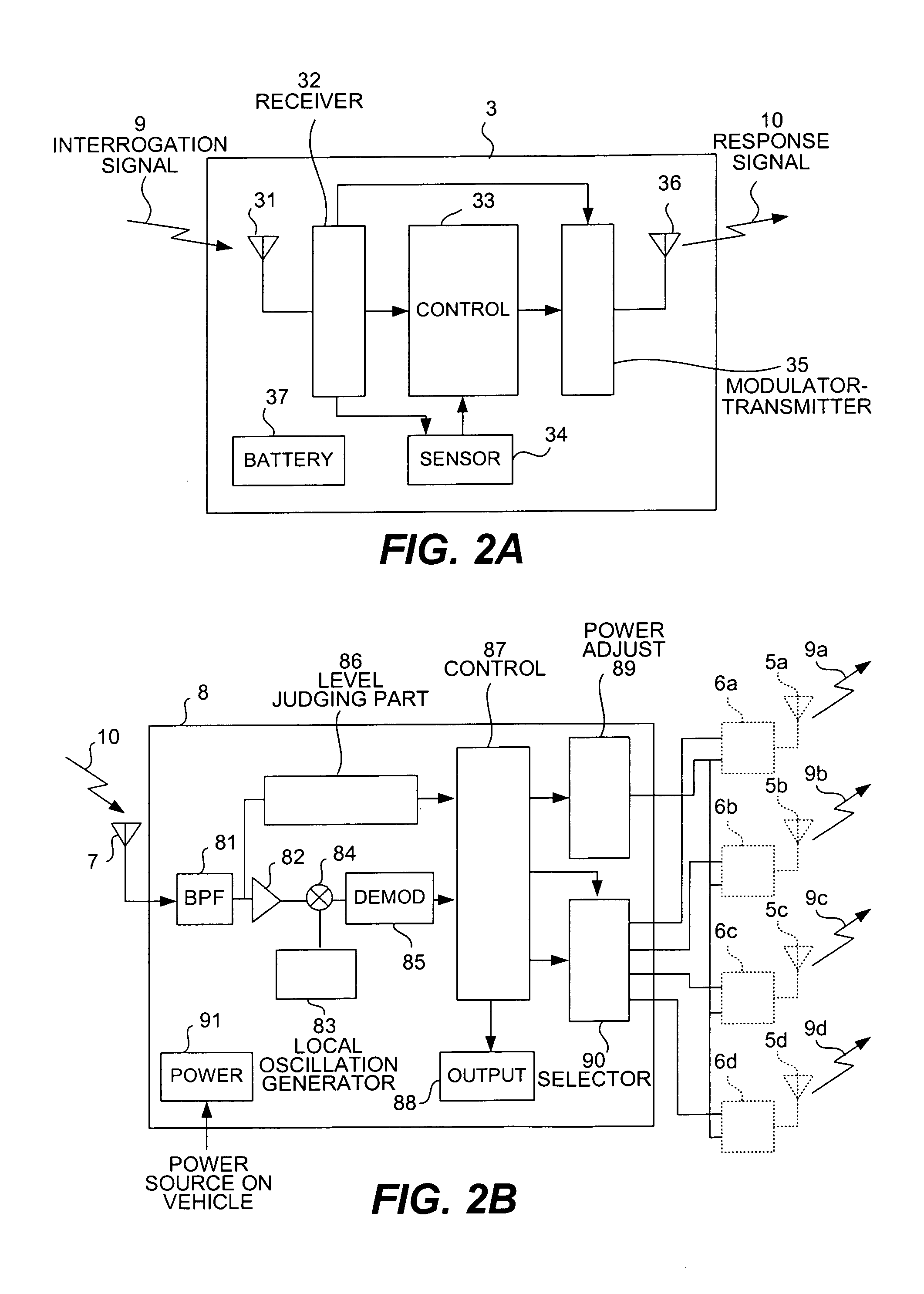 Transponder startup control method and interrogator for tire pressure monitoring system