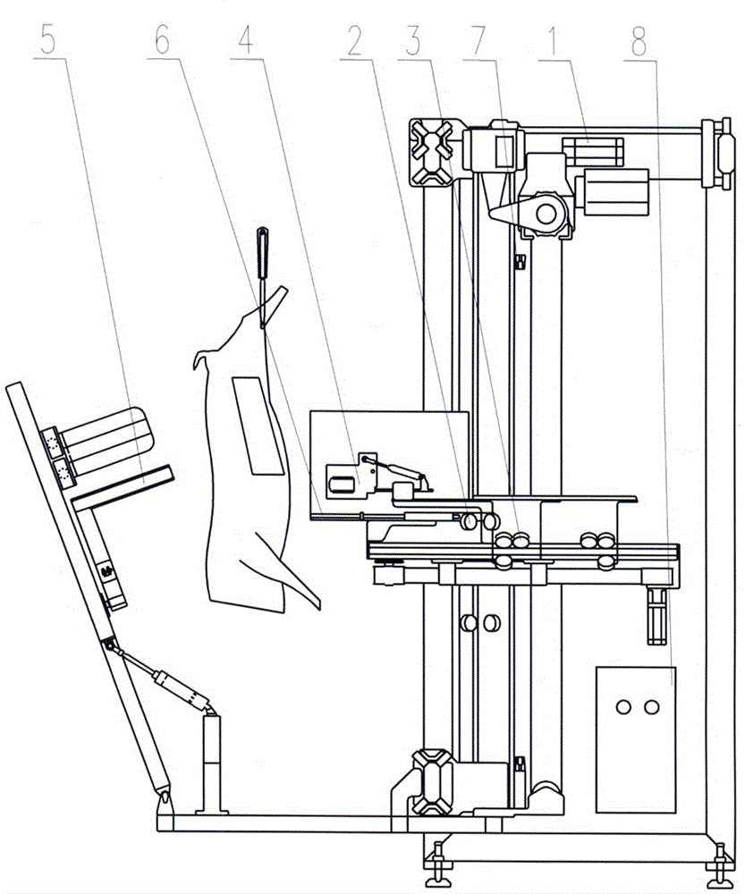 Online tracking and scanning pig suet automatic picking machine in slaughtered pigs