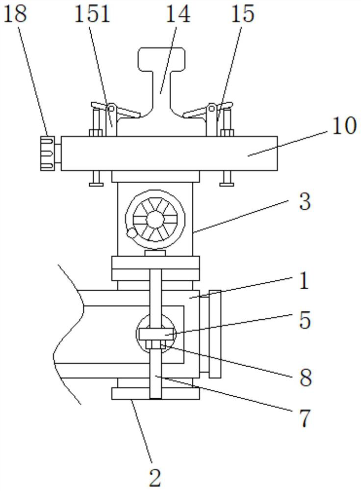 An open fine-tuning and positioning mechanical jig for surface processing of railway rails