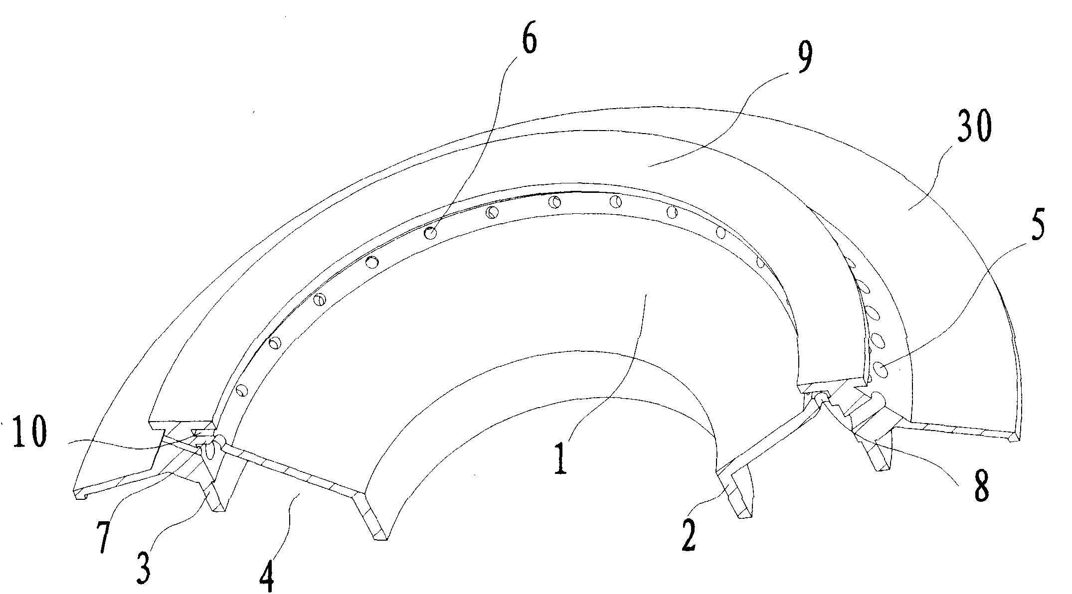 Efficient burner outer fire cover