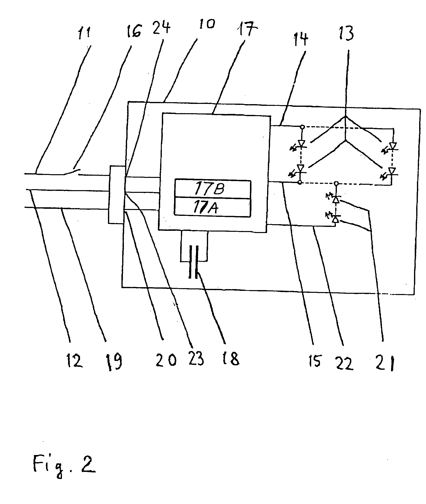 Emergency lighting arrangement with decentralized emergency power supply for an aircraft