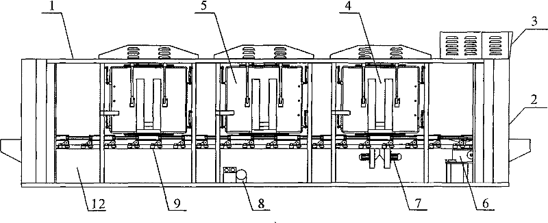 High-efficiency energy-saving rail type lithium battery oven