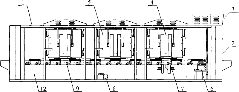 High-efficiency energy-saving rail type lithium battery oven