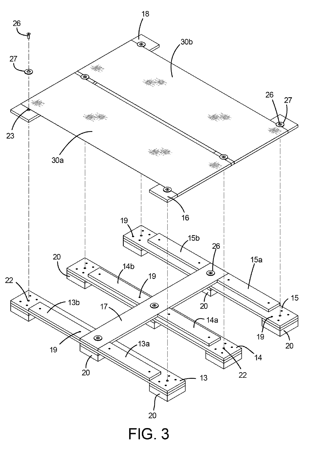 Collapsible reusable pallet