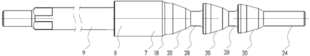 Throttling serial type multistage pressure reduction and adjustment valve