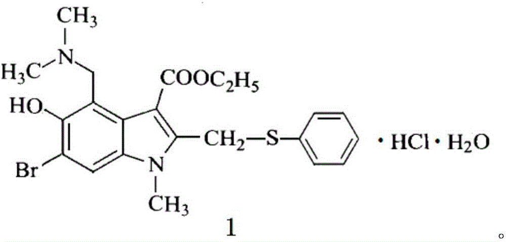 Preparation method of arbidol hydrochloride