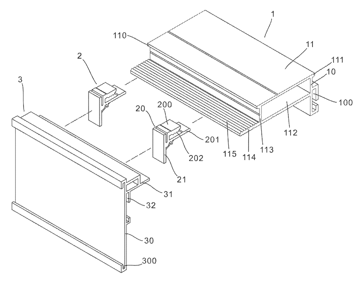 Extensible curtain rail