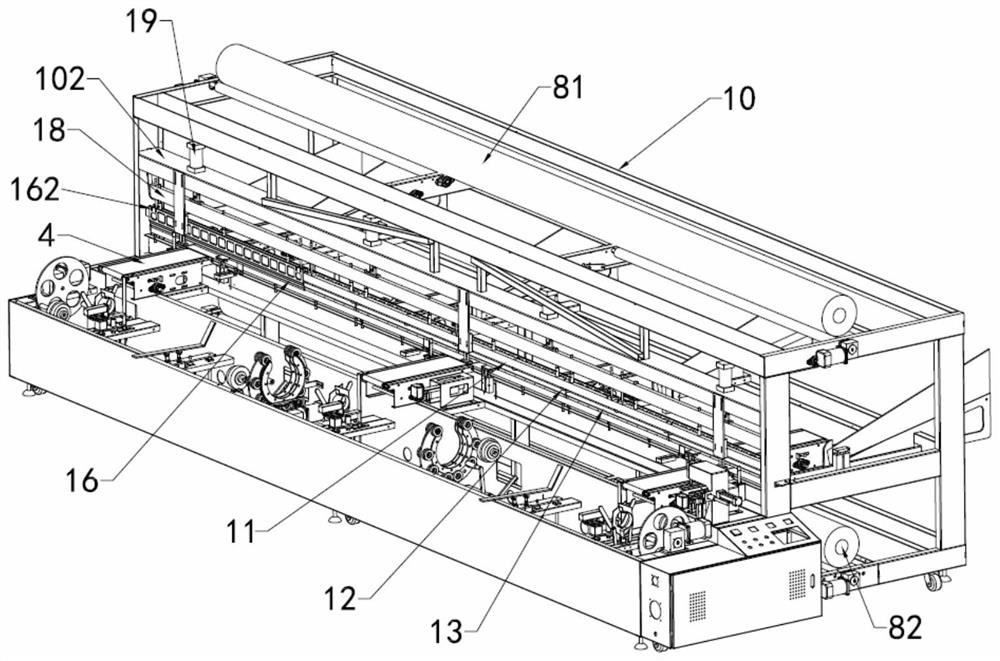 Wide-film wide-blade tube and bar piece packaging machine and horizontal packaging method