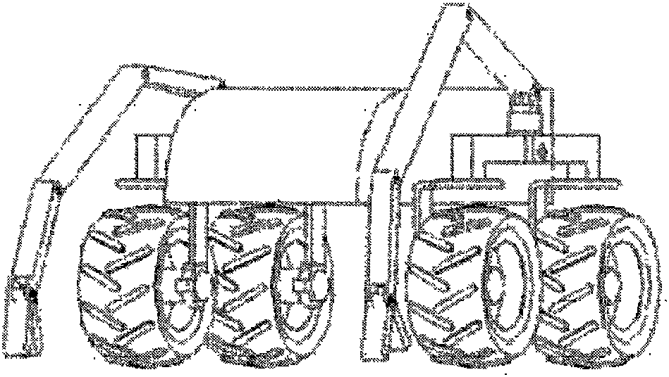 Multifunctional mechanical-arm and wheel cooperated traction mobile robot