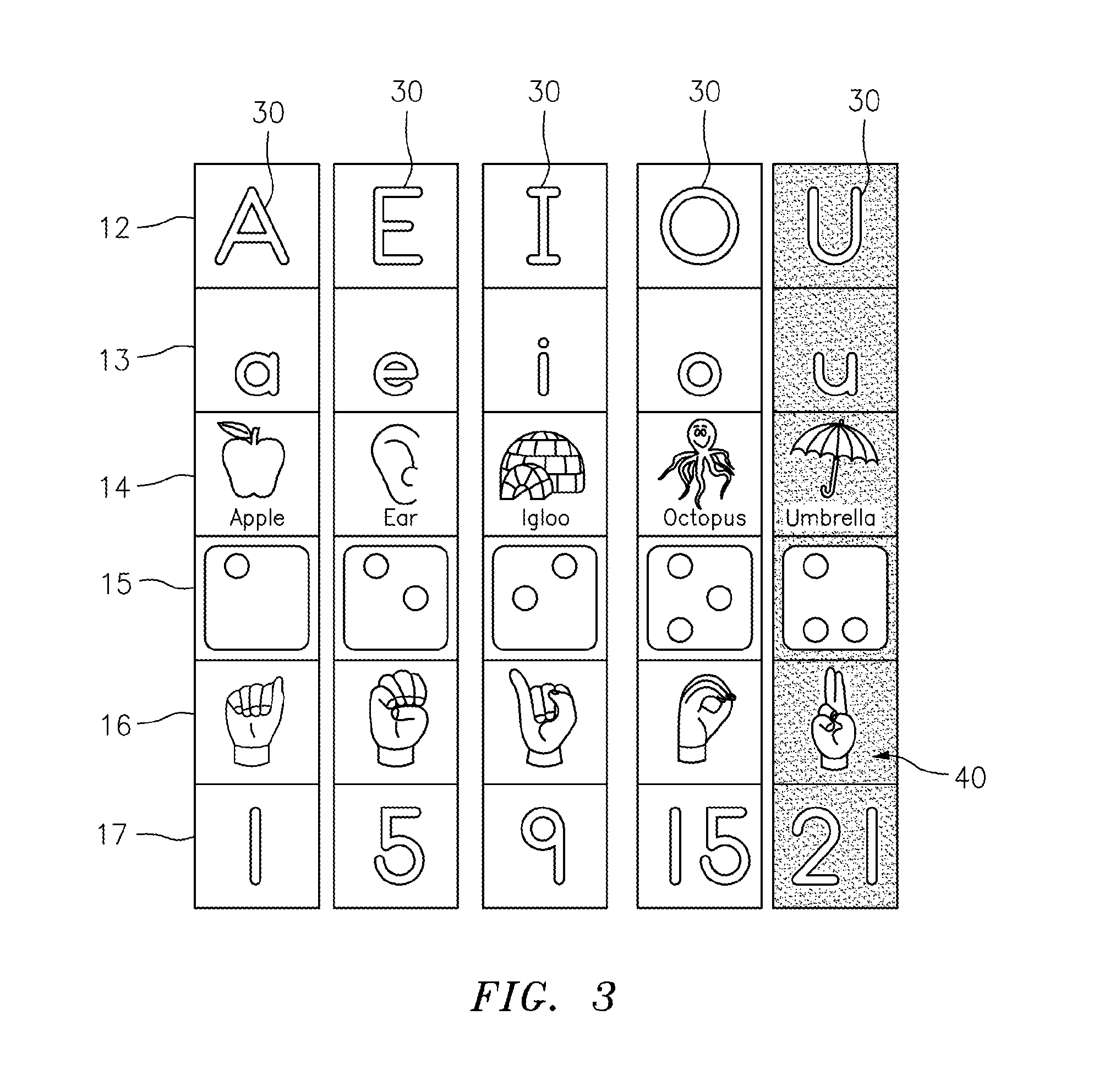 Tactile spelling totems