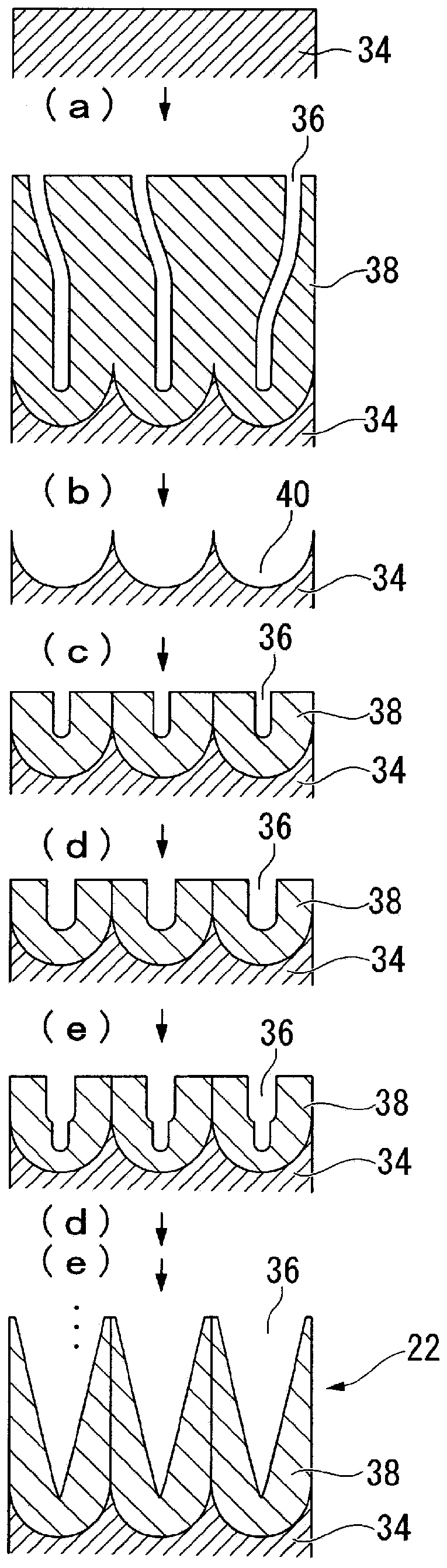 Transparent film having micro-convexoconcave structure on surface thereof, method for producing same, and substrate film used in production of transparent film