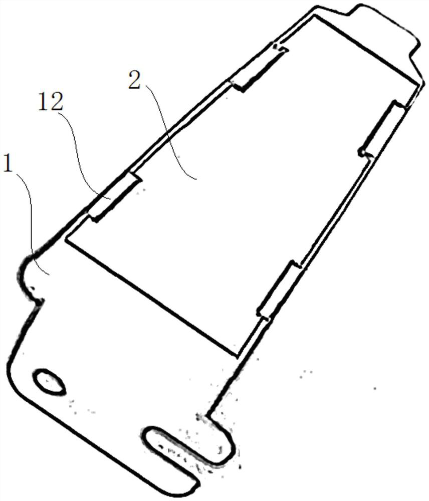 Case and board card fixing baffle thereof