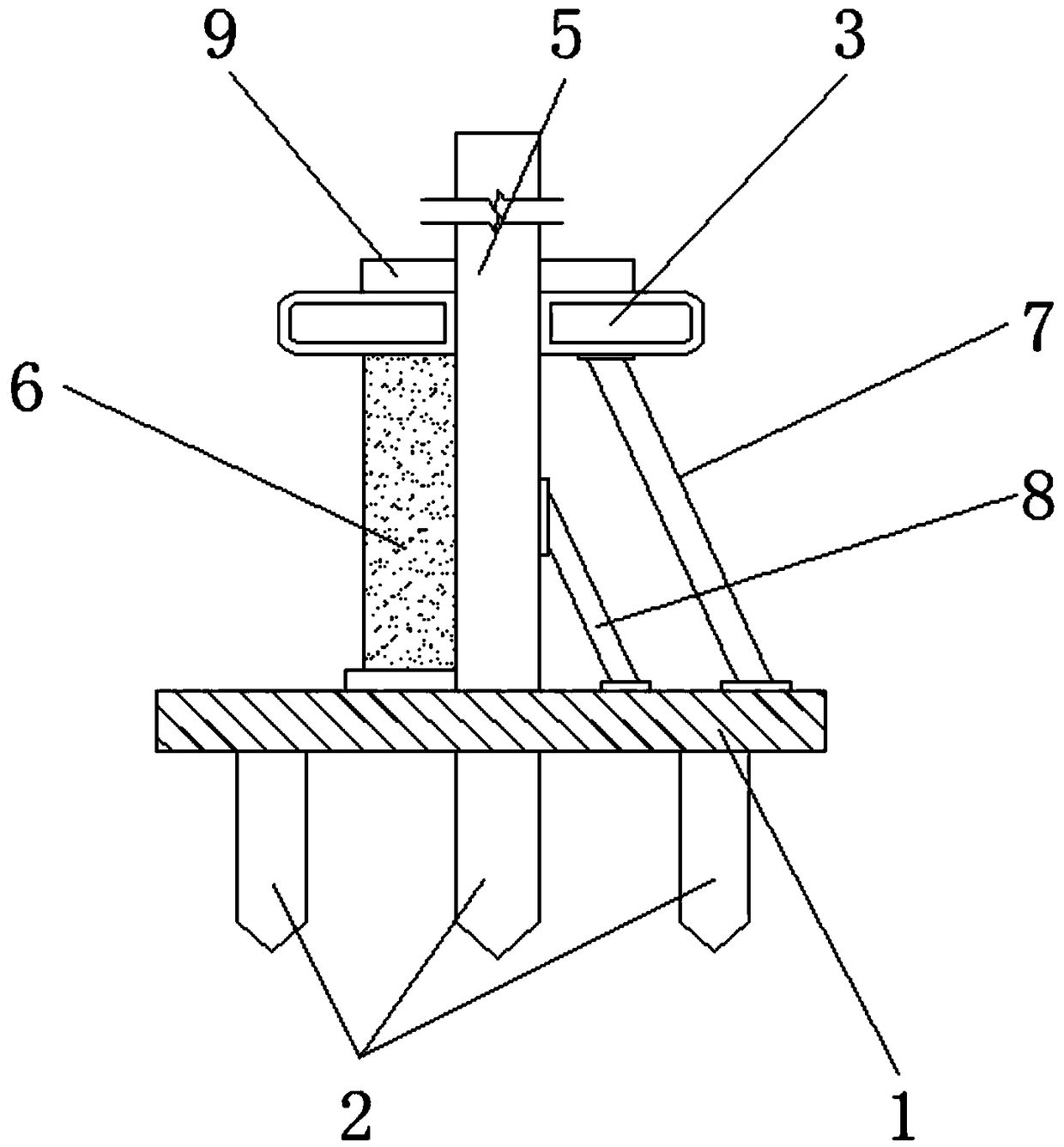 Mine slope support for increasing firmness