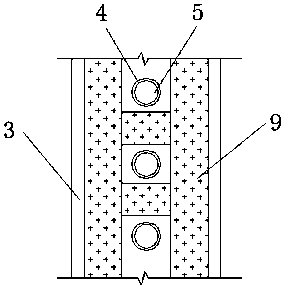 Mine slope support for increasing firmness