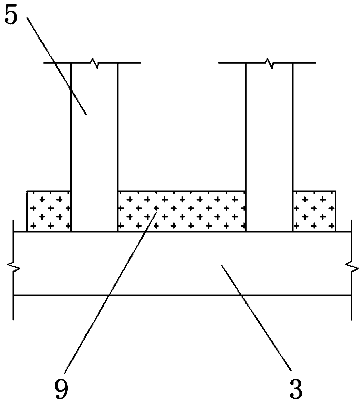 Mine slope support for increasing firmness