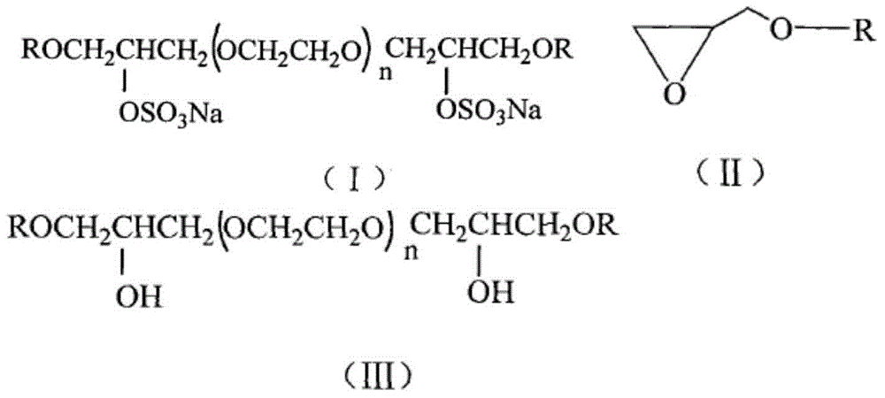 Tetradecanol glucose dimeric surfactant compound and preparation method thereof