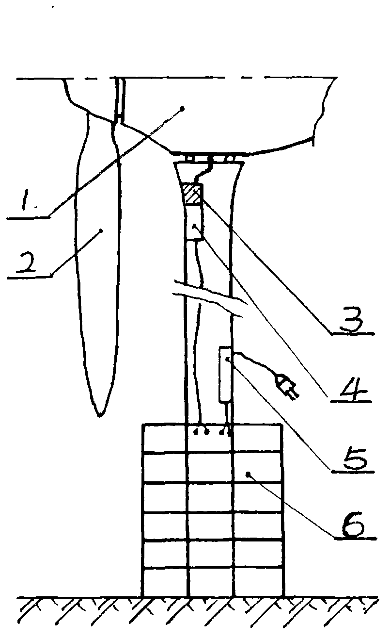 Energy-storage peak-shaving wind power generation charging-replacing stud