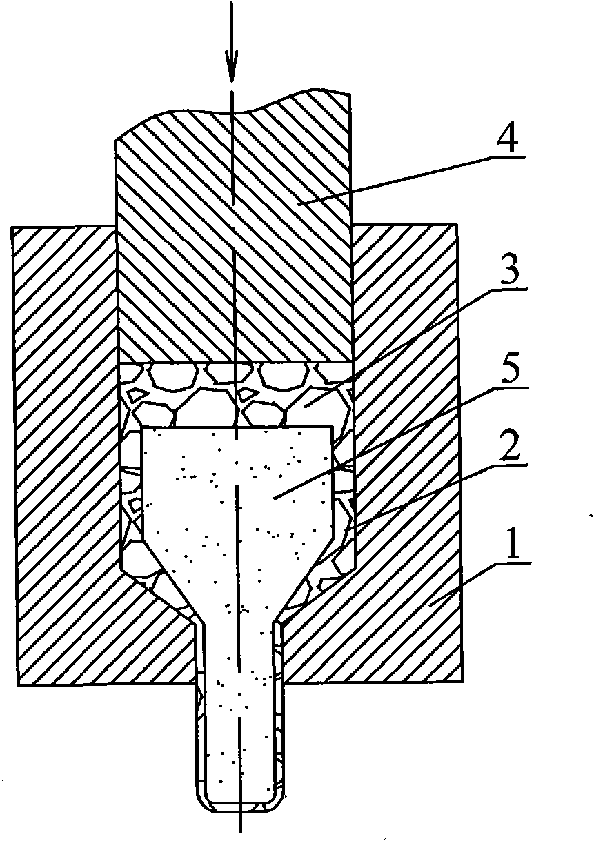 High-temperature thermal extrusion moulding method of TiAl intermetallic compound material