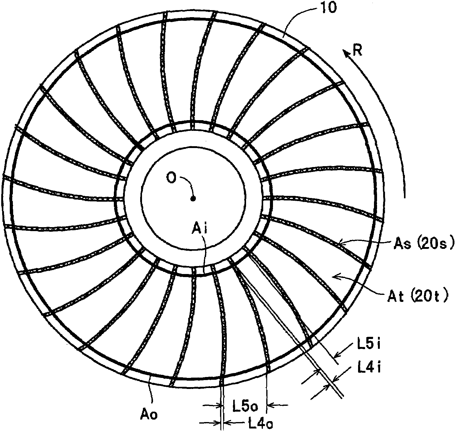 Information recording medium with concave/convex servo pattern having decreasing unit convex part length ratio